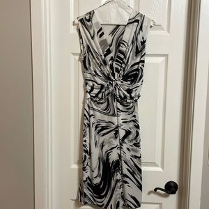Black and white stretch dress